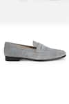 SHUTIQ_Grey Lunar Rawhide Round Toe Shoes _Online_at_Aza_Fashions