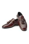 Buy_SHUTIQ_Maroon Nino Textured Pattern Shoes _at_Aza_Fashions