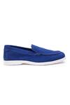 Buy_SHUTIQ_Blue Embroidered Otimo Suede Border Shoes_Online_at_Aza_Fashions