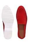 Shop_SHUTIQ_Red Embroidered Otimo Suede Shoes _at_Aza_Fashions