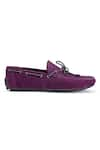 SHUTIQ_Purple Para Round Shaped Knotted Loafers _Online_at_Aza_Fashions