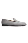 SHUTIQ_Grey Embroidered Phoenix Sterling Shoes _Online_at_Aza_Fashions