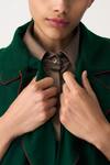 Buy_THREE_Brown Satin Lycra Plain Collar Everyday U Hem Shirt  _Online_at_Aza_Fashions