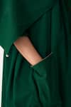 Shop_THREE_Emerald Green Jacket Merino Wool Quilted Panelled Trouser Set  _Online_at_Aza_Fashions