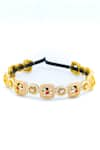 Buy_Foot Fuel_Gold Bead And Crystal Embellished Brooch Hair Band _Online_at_Aza_Fashions