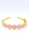 Buy_Foot Fuel_Gold Crystals, Beads Embellished Hairband _at_Aza_Fashions
