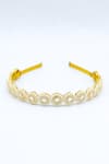 Buy_Foot Fuel_Gold Beads, Crystals And Embellished Hairband _at_Aza_Fashions