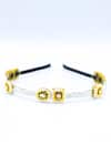 Shop_Foot Fuel_Gold Beads Geometric Cutwork Embellished Hair Band _at_Aza_Fashions