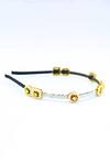 Foot Fuel_Gold Beads Geometric Cutwork Embellished Hair Band _Online_at_Aza_Fashions