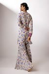 Shop_Nadima Saqib_Ivory Crepe, Net Sequins, Embroidery Round Neck Thread And Work Kurta Gharara Set _at_Aza_Fashions
