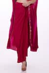 Buy_DILNAZ_Pink Blended Satin Embroidery Sequin Tie Dye And Draped Skirt Set  _Online_at_Aza_Fashions