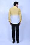 Shop_Naintara Bajaj_Yellow Cotton Plain Full Sleeve Ombre Shirt_at_Aza_Fashions