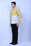Shop_Naintara Bajaj_Yellow Cotton Plain Full Sleeve Ombre Shirt_Online_at_Aza_Fashions