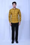 Buy_Naintara Bajaj_Yellow Cotton Hand Block Printed Floral Mughal Shirt_Online_at_Aza_Fashions
