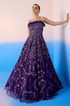 Shop_Mirroir_Purple Net Embellished Sequin Straight Floral Garland Strappy Gown _Online_at_Aza_Fashions