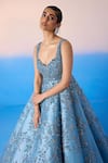 Buy_Mirroir_Blue Net Embellished Sequin Sweetheart Floral Vine Crystal Gown _Online_at_Aza_Fashions