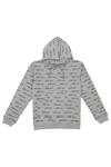 Buy_STELLA ROSSA BY LES PETITS_Grey Fleece Stella Rossa Pattern Hoodie_at_Aza_Fashions