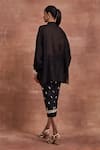 Shop_Sue Mue_Black Handwoven Chanderi Silk Embroidered Ramaya Shirt And Pant Set _at_Aza_Fashions