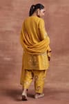 Shop_Sue Mue_Yellow Chanderi Silk And Embroidered Naksh & Kurta Set _at_Aza_Fashions