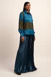 Shop Siddhant Agrawal Blue Viscose, Satin Embroidery Collared Serene Chaos Patchwork Shirt Online at Aza Fashions Shop_Siddhant Agrawal_Blue Viscose, Satin Embroidery Collared Serene Chaos Patchwork Shirt _Online_at_Aza_Fashions