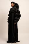Buy_Siddhant Agrawal_Black Satin, Polyester High Neck Vortex Of Chaos Puffer Jacket 