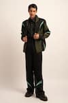 Buy_Siddhant Agrawal_Green Tr Suiting Embellished The Biometa Artistry Blazer With Trouser  _at_Aza_Fashions