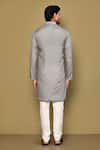 Shop_Arihant Rai Sinha_Grey Soft Cotton Bayadere Stripe Pattern Kurta _at_Aza_Fashions