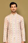 Buy_Arihant Rai Sinha_Cream Soft Cotton Embroidery Thread Floral Pattern Kurta _Online_at_Aza_Fashions