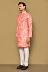 Shop_Arihant Rai Sinha_Red Soft Cotton Embroidered Thread Sequin And Work Straight Kurta _Online_at_Aza_Fashions