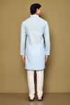 Shop_Arihant Rai Sinha_Blue Cotton Plain Straight Kurta _at_Aza_Fashions