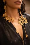 Buy_AK-OK_Gold Plated Carved Enchanted Garden Choker _at_Aza_Fashions