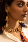 Buy_AK-OK_Gold Plated Carved Enchanted Touch Necklace _at_Aza_Fashions