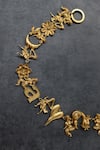 AK-OK_Gold Plated Carved Enchanted Touch Necklace _Online_at_Aza_Fashions