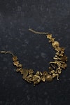 Shop_AK-OK_Gold Plated Carved Garden Of Love Necklace _at_Aza_Fashions