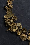 AK-OK_Gold Plated Carved Garden Of Love Necklace _Online_at_Aza_Fashions