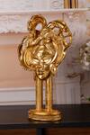 Buy_The White Ink Decor_Gold Poly Resin Celine Masquerade Carved Showpiece_at_Aza_Fashions