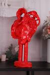 The White Ink Decor_Red Poly Resin Celine Masquerade Carved Showpiece_Online_at_Aza_Fashions