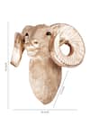 The White Ink Decor_Gold Poly Resin Sheep Wall Decor_Online_at_Aza_Fashions