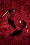 Shop_Tiesta_Black Chains Faux Vegan Leather Pumps _at_Aza_Fashions