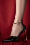Tiesta_Black Chains Faux Vegan Leather Pumps _Online_at_Aza_Fashions