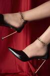 Shop_Tiesta_Black Chains Faux Vegan Leather Pumps _Online_at_Aza_Fashions