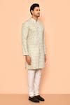 Buy_Arihant Rai Sinha_Green Kurta Soft Cotton Printed And Embroidered Paisley Jaal Set 