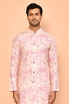 Shop_Arihant Rai Sinha_Cream Kurta Soft Cotton Printed And Embroidered Floral Jaal Set _Online_at_Aza_Fashions