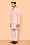 Arihant Rai Sinha_Cream Kurta Soft Cotton Printed And Embroidered Floral Jaal Set _at_Aza_Fashions