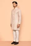 Arihant Rai Sinha_Cream Kurta Soft Cotton Churidar Poly Viscose Print Sequin Diamond Mosaic Set _at_Aza_Fashions