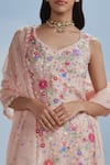 Nachiket Barve_Pink Kurta And Dupatta Organza Embroidered Mehtab Bagh Gharara Set _Online_at_Aza_Fashions