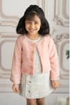 Shop_Ruchika lath label_Pink Faux Fur Textured Full Sleeve Jacket _Online_at_Aza_Fashions