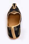 Aryavir Malhotra_Black Embroidered Geometric Juttis _at_Aza_Fashions