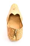 Shop_Aryavir Malhotra_Beige Woven Jamewar Silk Juttis _Online_at_Aza_Fashions