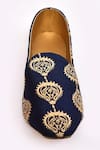 Buy_Aryavir Malhotra_Blue Embroidered Contrast Juttis _Online_at_Aza_Fashions